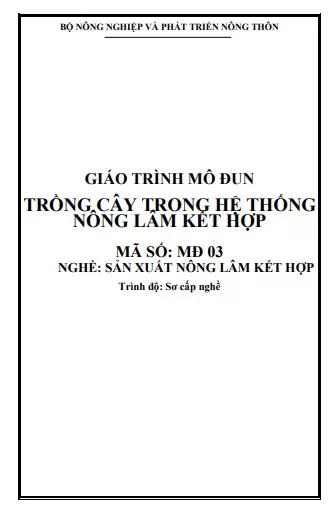 Trồng cây trong hệ thống Nông lâm kết hợp